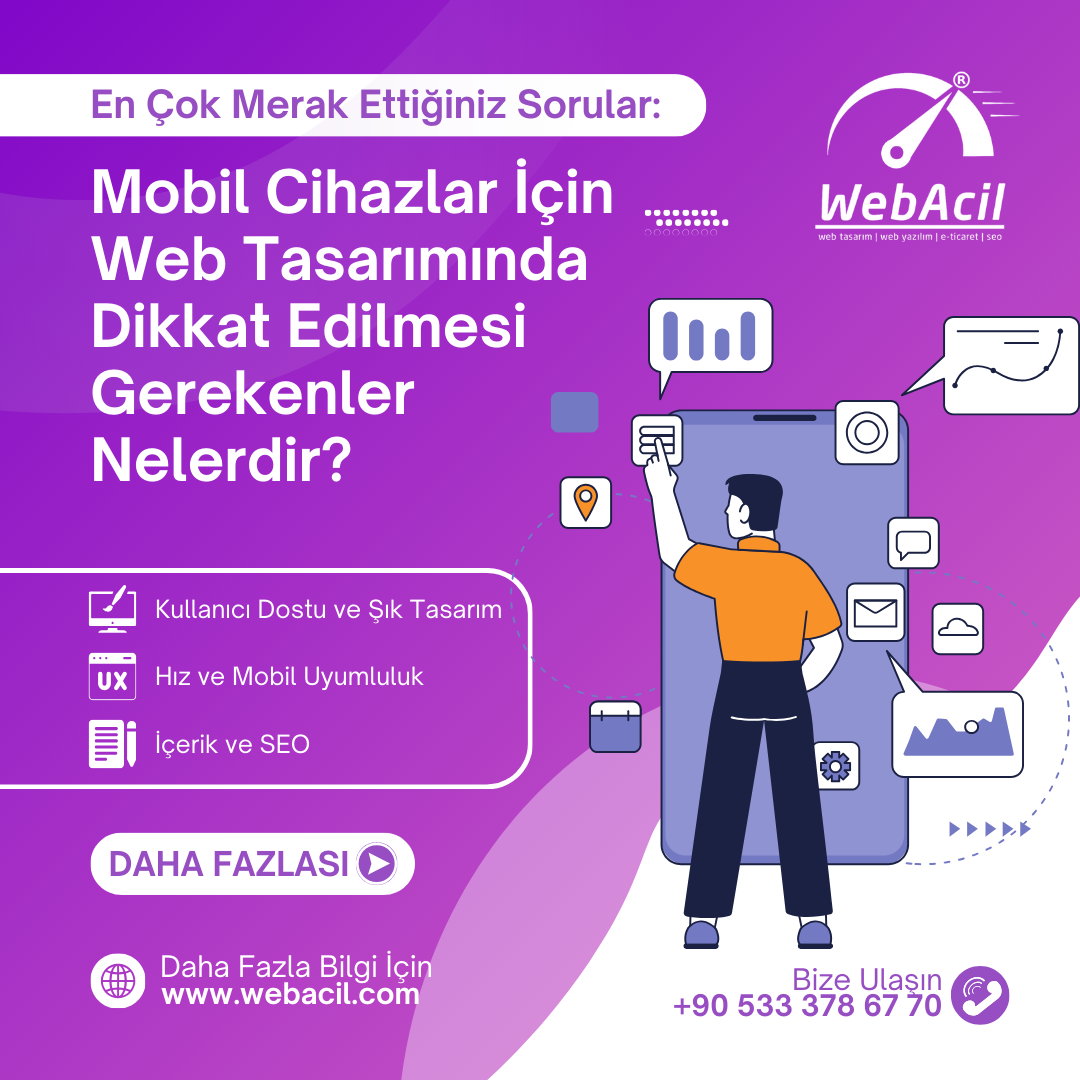 Mobil Cihazlar İçin Web Tasarımında Dikkat Edilmesi Gerekenler Nelerdir?